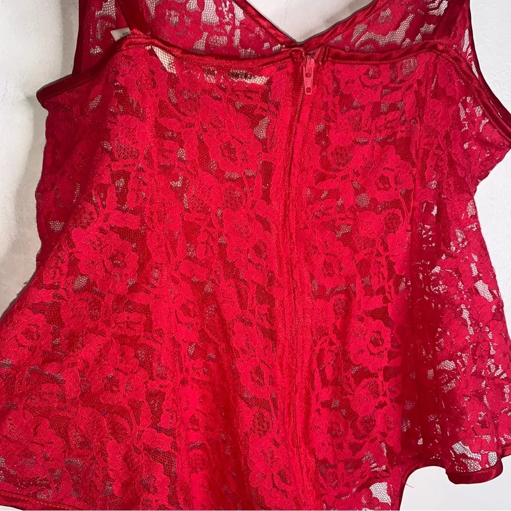 Vintage Victoria’s‎ Secret M Red Lace Teddy/ Bodysuit 1995 CPB52